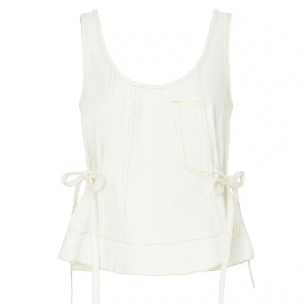 Phillip Lim Stonewashed Side Tie Tank Top - Picture 2 of 6